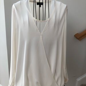 Lined Off White Dress Blouse